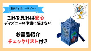 ディズニー持ち物基本編！最低限の荷物紹介、チェックリストあり♪